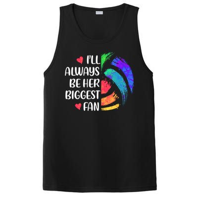 I'll Always Be Her Biggest Fan Volleyball Mom Volleyball Dad Gift PosiCharge Competitor Tank