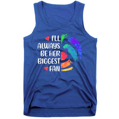 I'll Always Be Her Biggest Fan Volleyball Mom Volleyball Dad Gift Tank Top