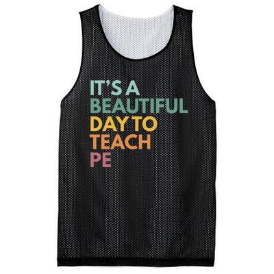 ItS A Beautiful Day To Teach Pe Mesh Reversible Basketball Jersey Tank