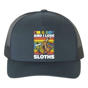 I'm A Boy And I Love Sloths Cool Gift Yupoong Adult 5-Panel Trucker Hat