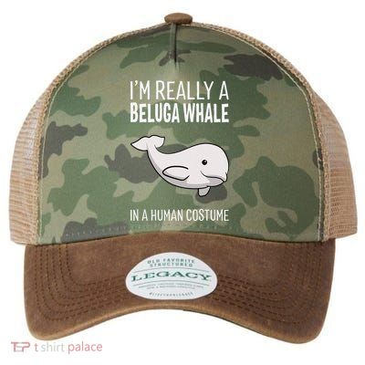 Im A Beluga Whale In A Human Costume Halloween Gift Cute Legacy Tie Dye Trucker Hat