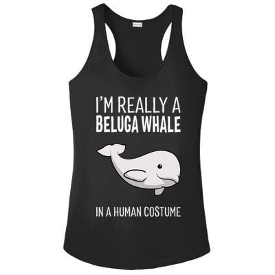 Im A Beluga Whale In A Human Costume Halloween Gift Cute Ladies PosiCharge Competitor Racerback Tank