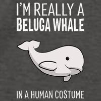 Im A Beluga Whale In A Human Costume Halloween Gift Cute Vector Backpack
