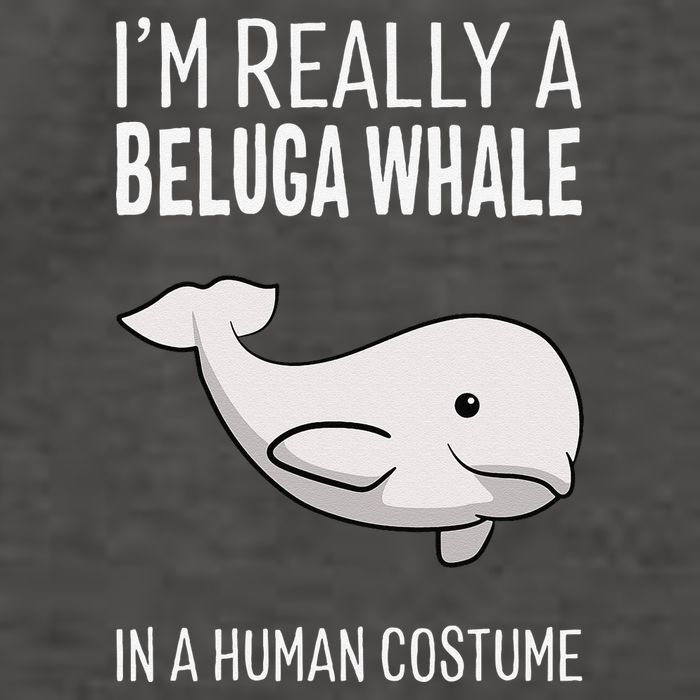 Im A Beluga Whale In A Human Costume Halloween Gift Cute Vector Backpack