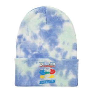 Its A Beautiful Day For Air Hockey Gift Tie Dye 12in Knit Beanie