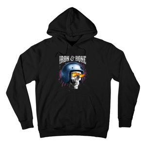 Iron And Bone Skull Biker Flame Hoodie