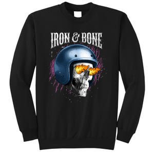 Iron And Bone Skull Biker Flame Sweatshirt