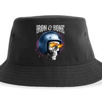 Iron And Bone Skull Biker Flame Sustainable Bucket Hat