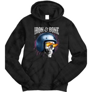 Iron And Bone Skull Biker Flame Tie Dye Hoodie