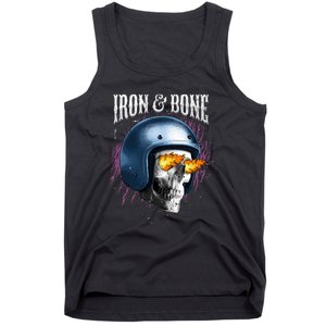 Iron And Bone Skull Biker Flame Tank Top