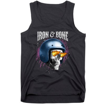 Iron And Bone Skull Biker Flame Tank Top