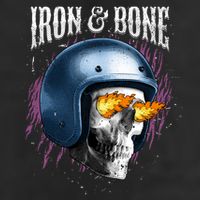 Iron And Bone Skull Biker Flame Golf Towel