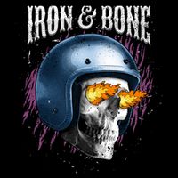 Iron And Bone Skull Biker Flame Women's Crop Top Tee
