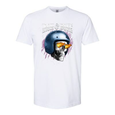 Iron And Bone Skull Biker Flame Softstyle® CVC T-Shirt