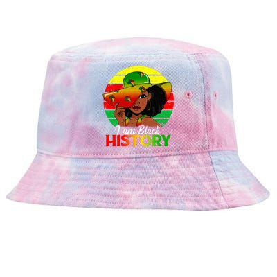 I Am Black History African American Black Pride Black Tie-Dyed Bucket Hat