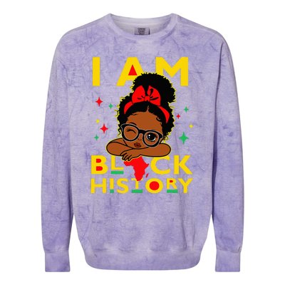 I Am Black History Colorblast Crewneck Sweatshirt