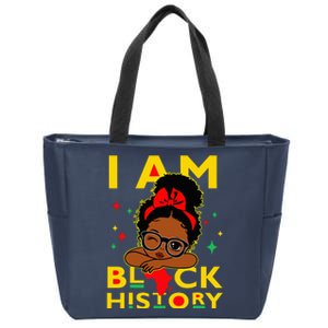 I Am Black History Zip Tote Bag