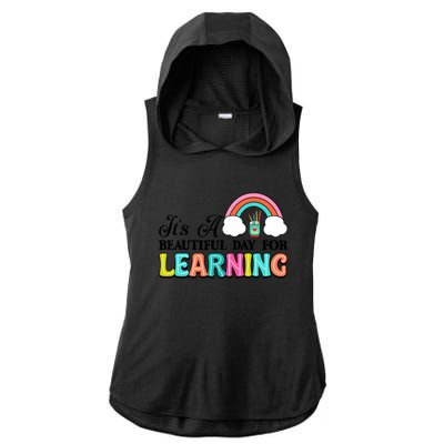 Its A Beautiful Day For Learning Ladies PosiCharge Tri-Blend Wicking Draft Hoodie Tank