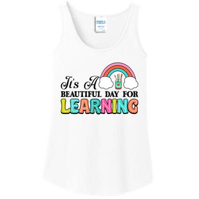 Its A Beautiful Day For Learning Ladies Essential Tank