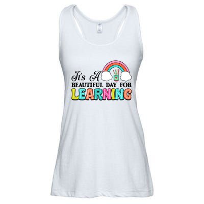 Its A Beautiful Day For Learning Ladies Essential Flowy Tank