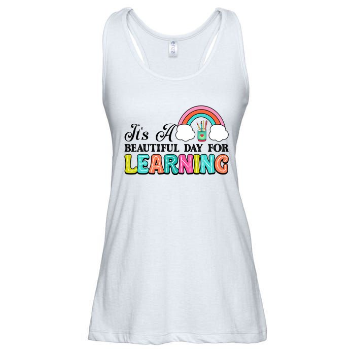 Its A Beautiful Day For Learning Ladies Essential Flowy Tank