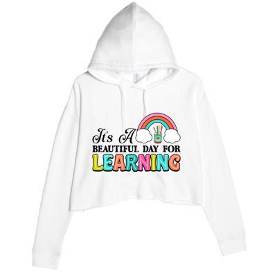 Its A Beautiful Day For Learning Crop Fleece Hoodie