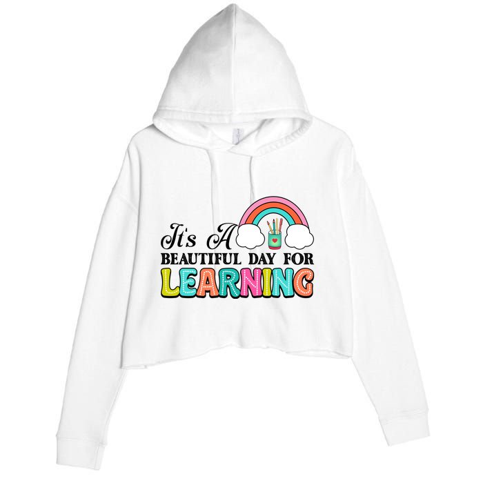 Its A Beautiful Day For Learning Crop Fleece Hoodie