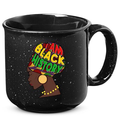 I Am Black History Beautiful Black Woman In Turban 15oz Campfire Ceramic Mug