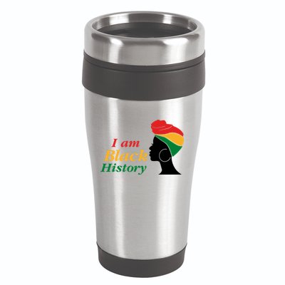 I Am Black History Strong Female Pride 16oz Travel Tumbler