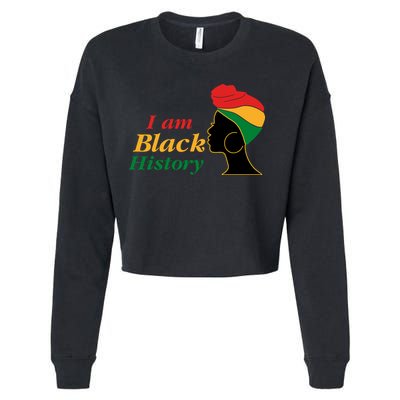 I Am Black History Strong Female Pride Cropped Pullover Crew