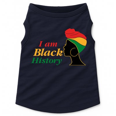 I Am Black History Strong Female Pride Doggie Tank