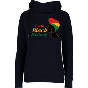 I Am Black History Strong Female Pride Womens Funnel Neck Pullover Hood