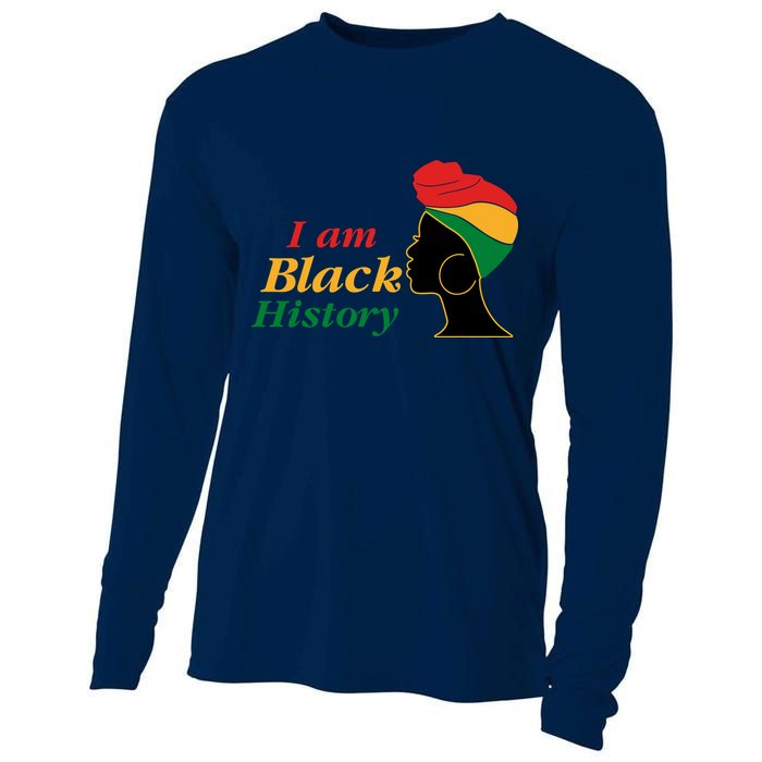 I Am Black History Strong Female Pride Cooling Performance Long Sleeve Crew