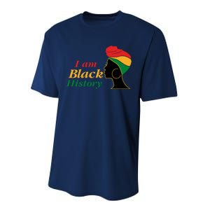 I Am Black History Strong Female Pride Performance Sprint T-Shirt