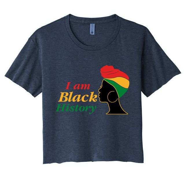 I Am Black History Strong Female Pride Crop Top