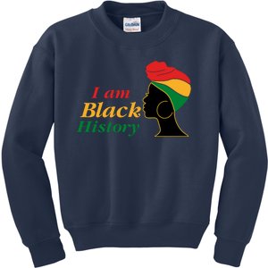 I Am Black History Strong Female Pride Kids Sweatshirt