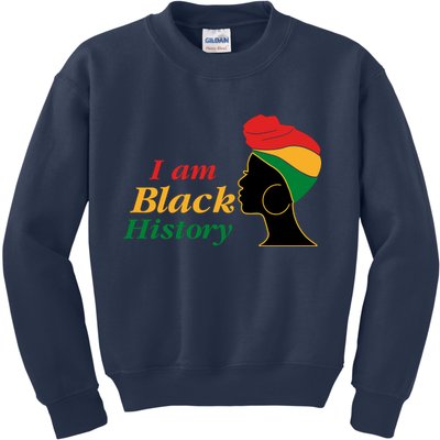 I Am Black History Strong Female Pride Kids Sweatshirt