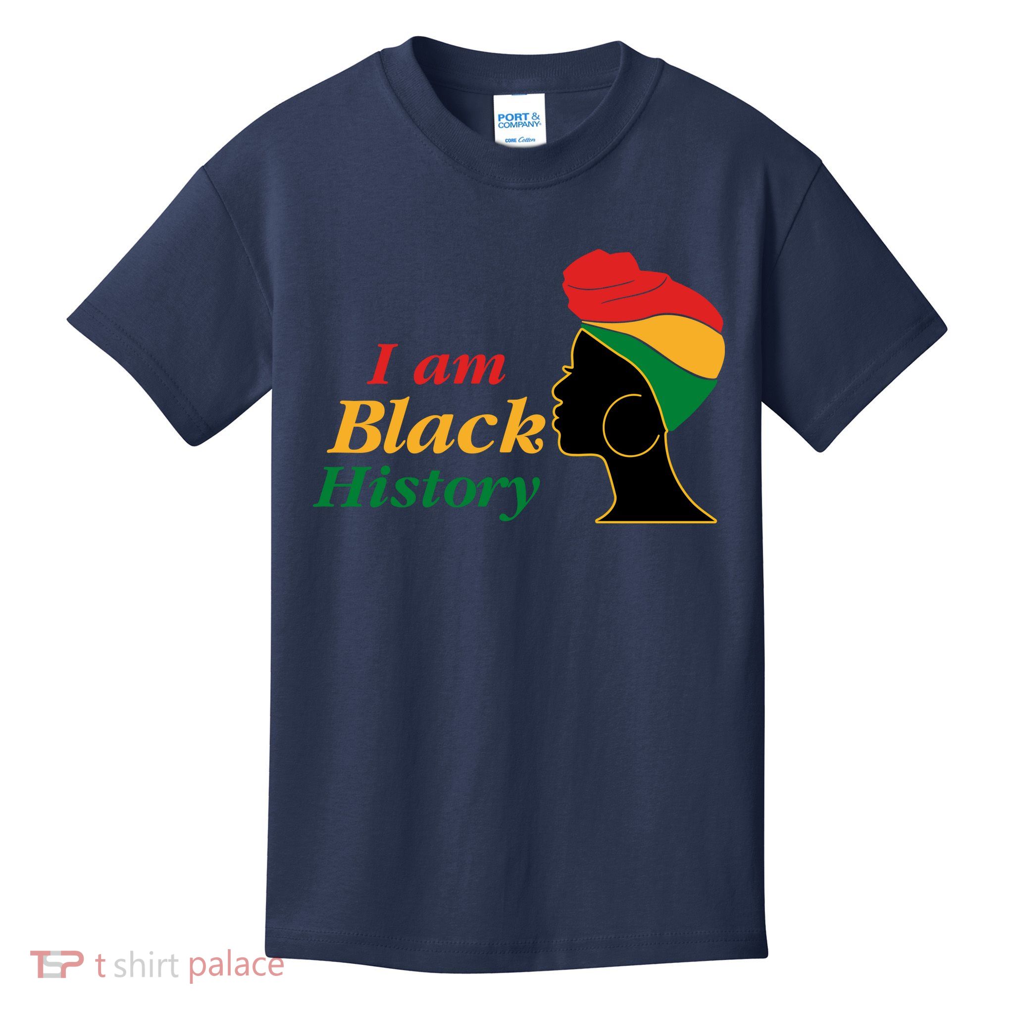 I Am Black History Strong Female Pride Kids T-Shirt