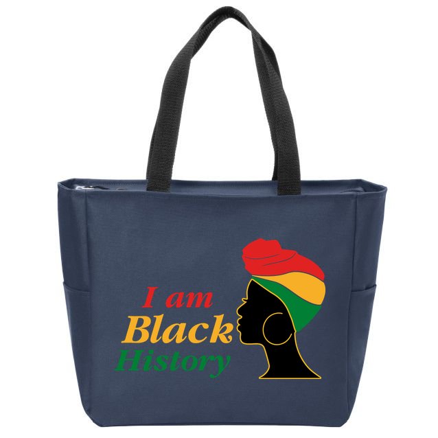 I Am Black History Strong Female Pride Zip Tote Bag