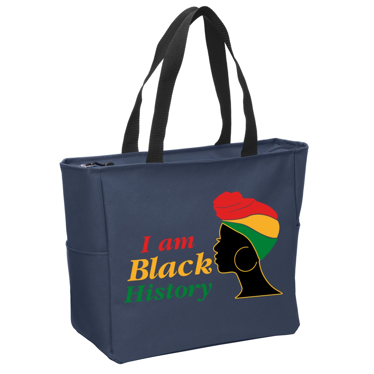 I Am Black History Strong Female Pride Zip Tote Bag