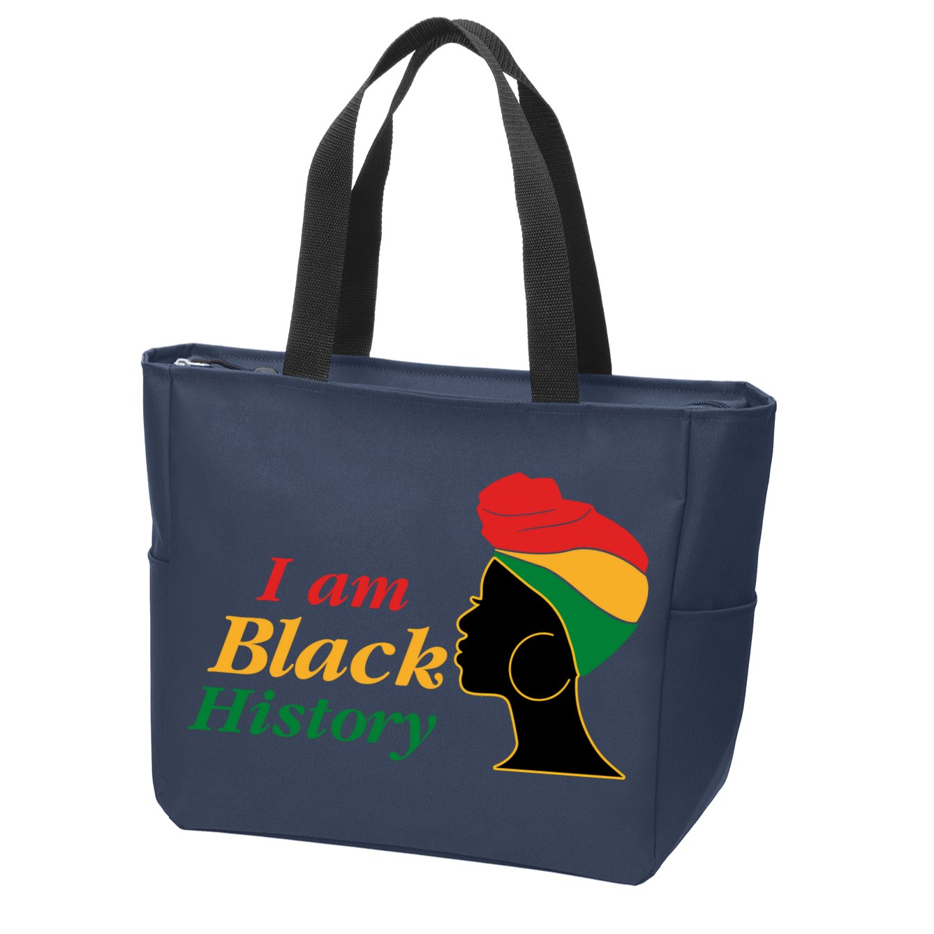 I Am Black History Strong Female Pride Zip Tote Bag