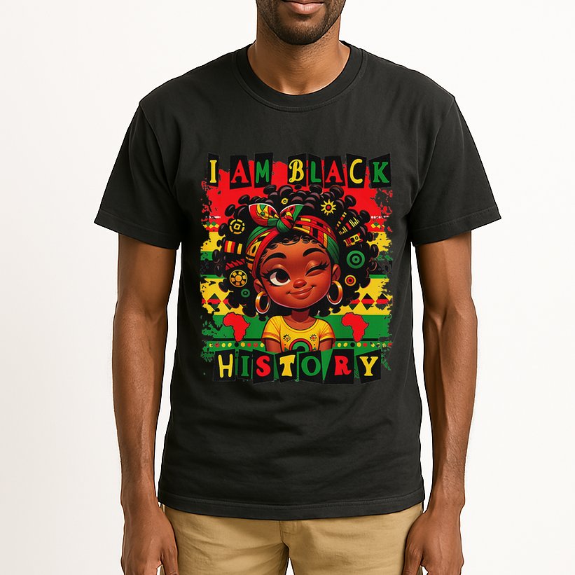 I Am Black History Month African American For Tall T-Shirt