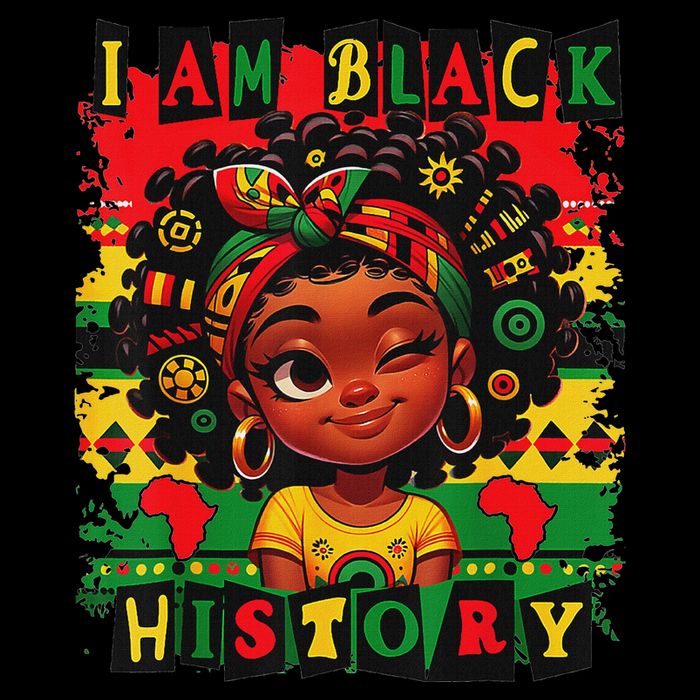 I Am Black History Month African American For Bucket Hat
