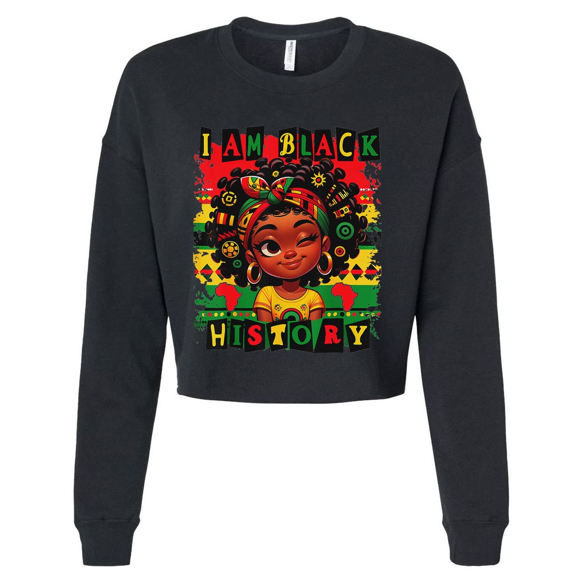 I Am Black History Month African American For Cropped Pullover Crew