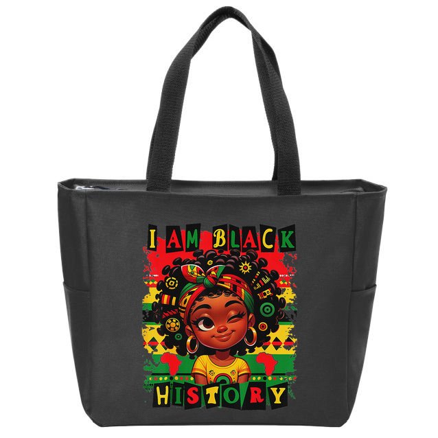 I Am Black History Month African American For Zip Tote Bag