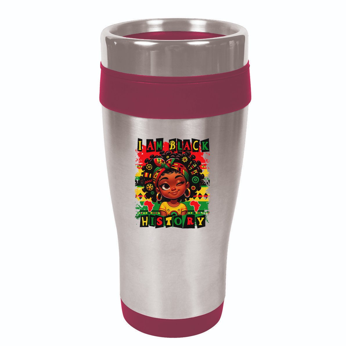 I Am Black History Month African American For 16oz Travel Tumbler