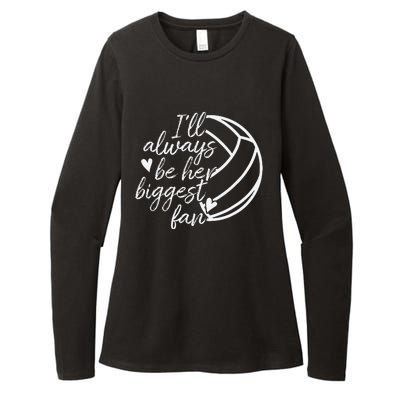 ILl Always Be Her Biggest Fan Volleyball Mom Dad Womens CVC Long Sleeve Shirt