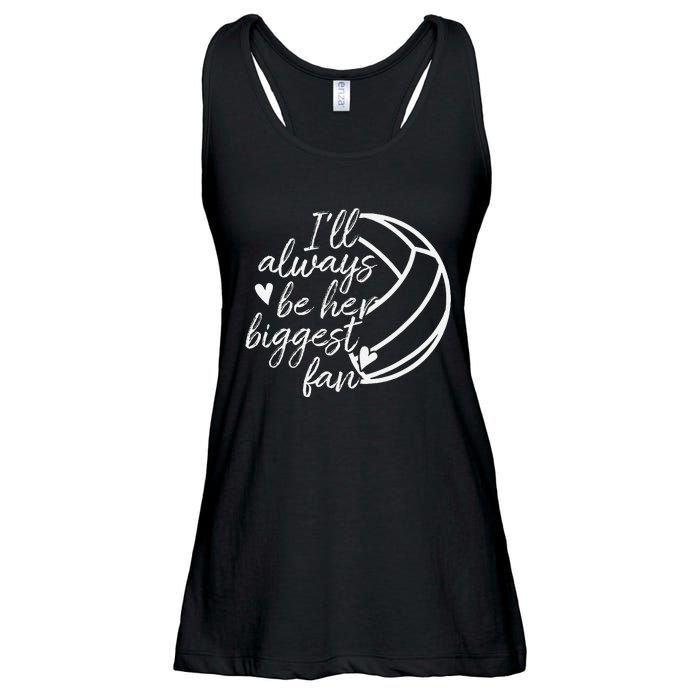 ILl Always Be Her Biggest Fan Volleyball Mom Dad Ladies Essential Flowy Tank