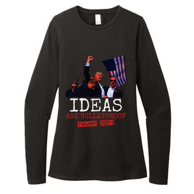 Ideas Are Bulletproof Trump 2024 Womens CVC Long Sleeve Shirt