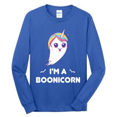 Im A Boonicorn Cute And Funny Ghost Unicorn For Halloween Gift Tall Long Sleeve T-Shirt